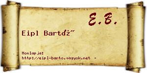 Eipl Bartó névjegykártya
